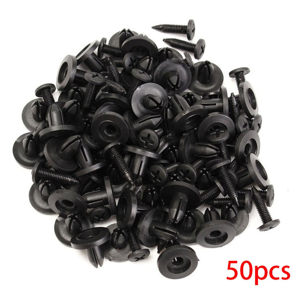 50Pcs-350852 - 100PCS Mixed Auto Fastener Vehicle Car Bumper Clips Retainer Fastener Rivet Door Panel Fender Liner Universal Fit for All Car