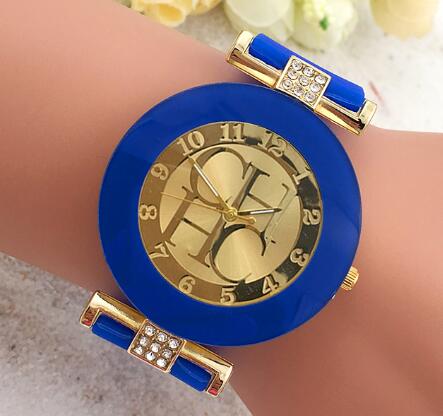 deer blue - Watch Women Logo 2019 Ladies Designer Watches Luxury Brand Famous Montre Femme High Quality Rhinestone Gold Charm Bracelet