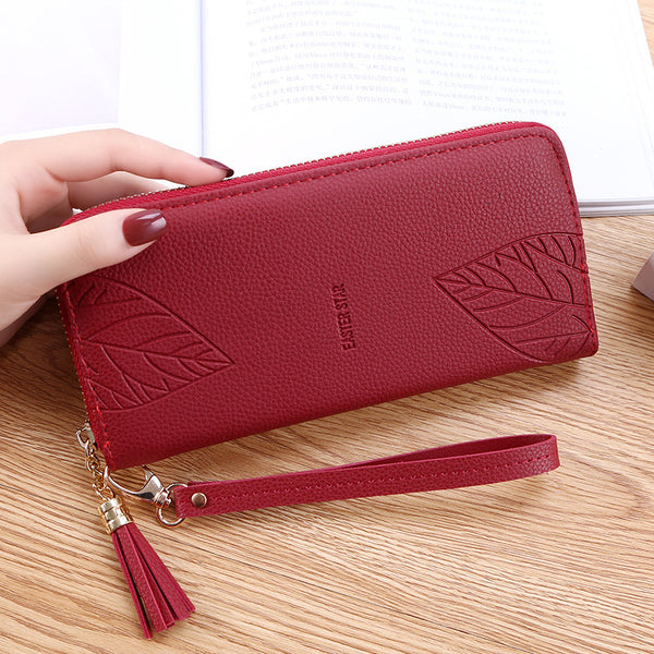 [variant_title] - Womens Wallets and Purses PU Leather Wallet Femal Red/pink/black/gray Long Women Purse Large Capacity Bag Women&#39;s Wallet