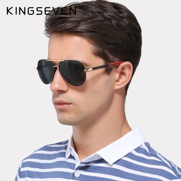 [variant_title] - KINGSEVEN Men Vintage Aluminum Polarized Sunglasses Classic Brand Sun glasses Coating Lens Driving Shades For Men/Wome