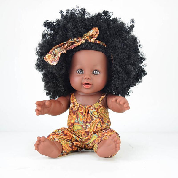 03 - black  baby dolls pop green African! 12inch  lol reborn silicone vinyl 30cm newborn poupee boneca baby soft toy girl kid todder