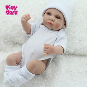 Boy-29 - Full Silicone Reborn Baby Dolls 10 inch 25cm Bebe Alive Lifelike Mini Menina Toddler Realistic Play Toys Bath Playmate Gift