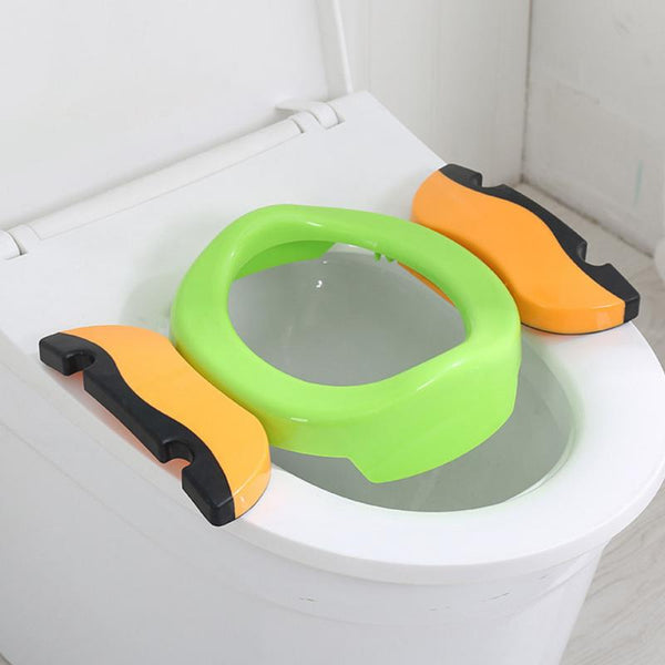 Green - Baby Potty 2 in1 Portable Toilet Seat Kids Comfortable Assistant Multifunctional Environmentally Potty Training