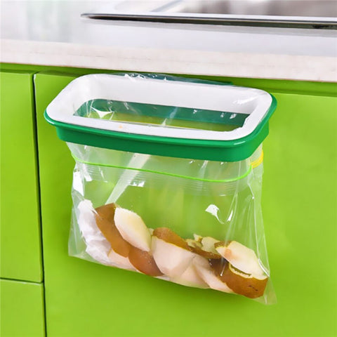 [variant_title] - New 1Pcs Random Color Hanging Trash Rubbish Bag Holder Garbage Rack Cupboard Cabinet Storage Hanger F0344 (As photo <4L)