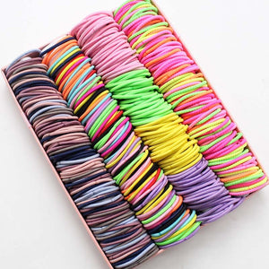 [variant_title] - 100pcs/lot 3CM Hair Accessories girls Rubber bands Scrunchy Elastic Hair Bands kids baby Headband decorations ties Gum for hair