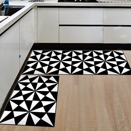 Mat6 / 50x160cm - Nordic Geometric Creative Kitchen Mat Anti-Slip Bathroom Carpet Slip-Resistant Washable Entrance Door Mat Hallway Floor Area Rug