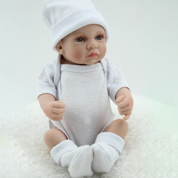 [variant_title] - Full Silicone Reborn Baby Dolls 10 inch 25cm Bebe Alive Lifelike Mini Menina Toddler Realistic Play Toys Bath Playmate Gift