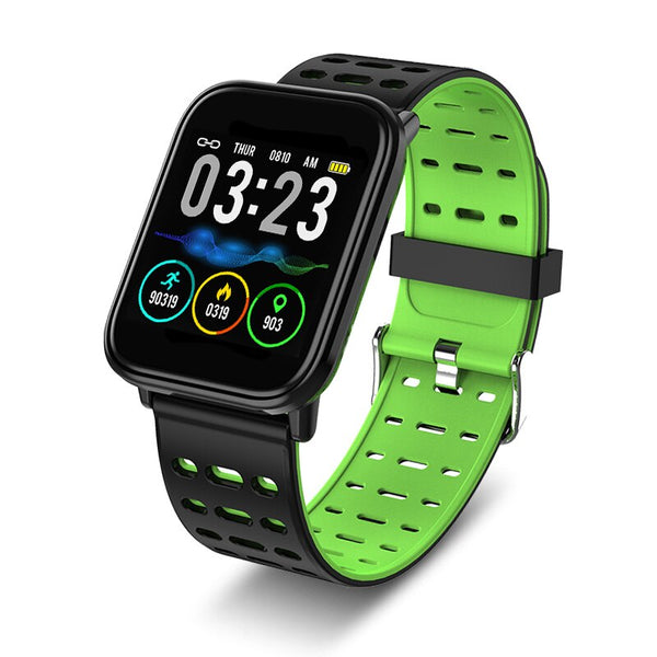 green - 2019 BANGWEI Smart Sport Men Watch IP67 Waterproof Fitness Bluetooth Watches Pedometer Tracker Heart Rate Monitoring Smart Watch