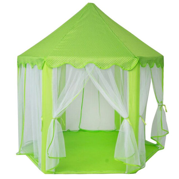 tent green - Baby toy Tent Portable Folding Prince Princess Tent Children Castle Play House Kid Gift Outdoor Beach Tent Toy For Kids gifts