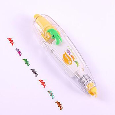 H - Baby Drawing Toys Child Creative Correction Tape Sticker Pen Cute Cartoon Book Decorative Kid Novelty Floral Adesivos Label Tape