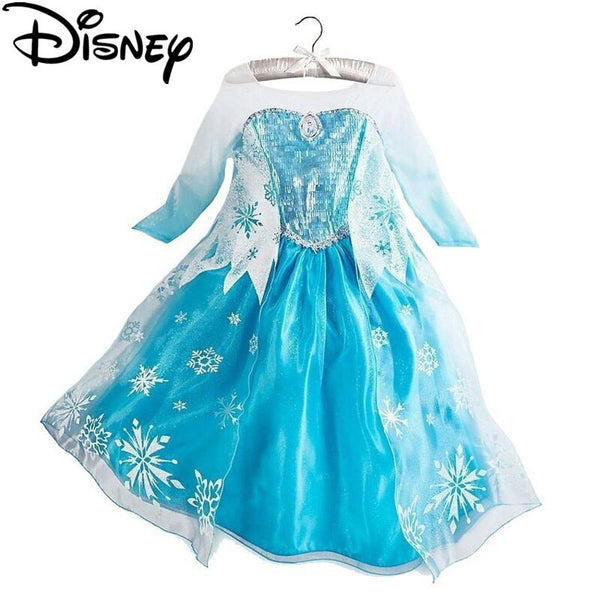 1-173 / 10T - Disney Frozen snow queen elsa baby girls Cosplay Costume princess anna Kids clothes Halloween Christmas carnival infant dress
