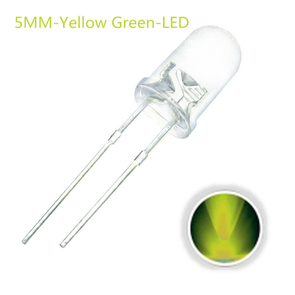 Jade Green - 100pcs/lot F5 5MM Round Green/Yellow/Blue/White/Red/Warm White/Orange/Purple/Pink/Yellow Green LED Light Diode Kit