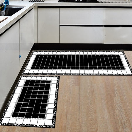 Mat4 / 40x120cm - Nordic Geometric Creative Kitchen Mat Anti-Slip Bathroom Carpet Slip-Resistant Washable Entrance Door Mat Hallway Floor Area Rug