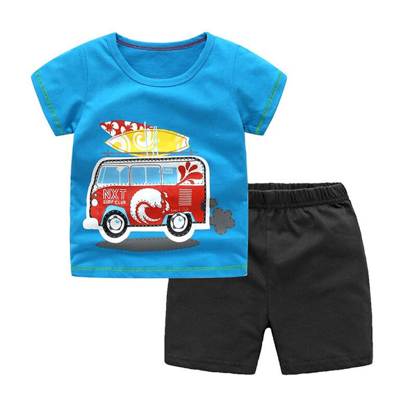 [variant_title] - VIDMID Baby boys clothing sets for kids boys short sleeve t-shirts shorts kids new T-shirt pants children's clothing set 7055