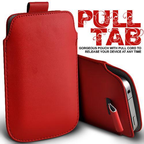 red / 73x134mm - Universal pouch case For Samsung A6S A3 A5 A7 2017 case cover Pull Tab Leather Sleeve Bag for Samsung A310 A510 A710 phone case