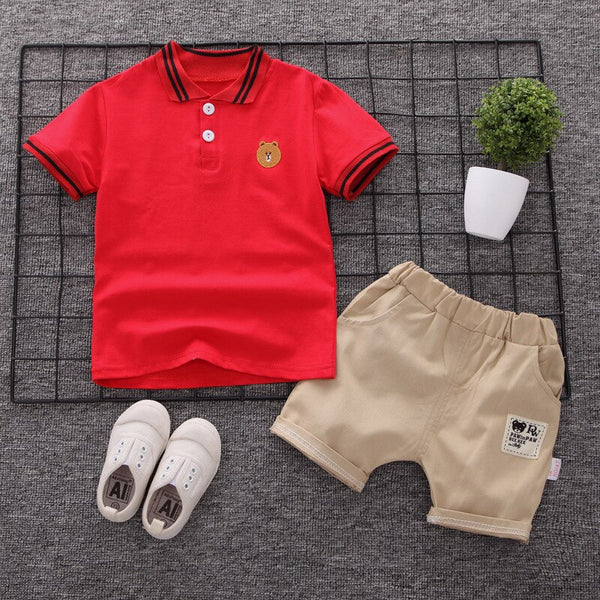 [variant_title] - 2019 Summer Kids clothing Boys Baby Sets Sports leisure cartoon short-sleeved T-shirt + pants 2 Pcs Baby Set