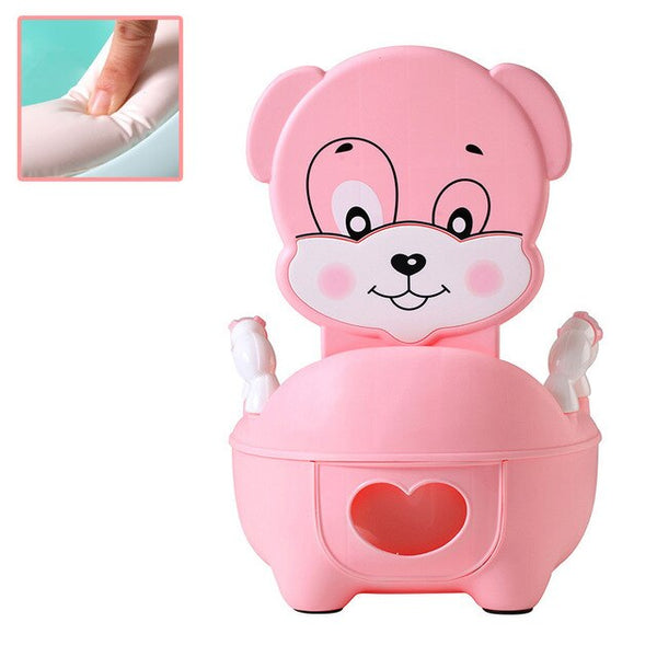 N Have Soft Pad - Cute Baby Toilet Potty Seat Cartoon Children Training Pan Toilet Girls Boy Toilets Training Outdoor Travel Infant Potty Cushions