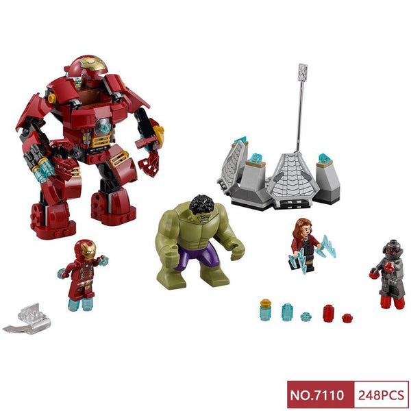 7110 - Ultron Figure Iron Man Hulk Buster Set Bricks Building Blocks Compatible Legoing Super Heroes 76031 Model Boy Birthday Gift Toys
