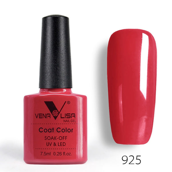 925 - New Free Shipping Nail Art Design Manicure Venalisa 60Color 7.5Ml Soak Off Enamel Gel Polish UV Gel Nail Polish Lacquer Varnish