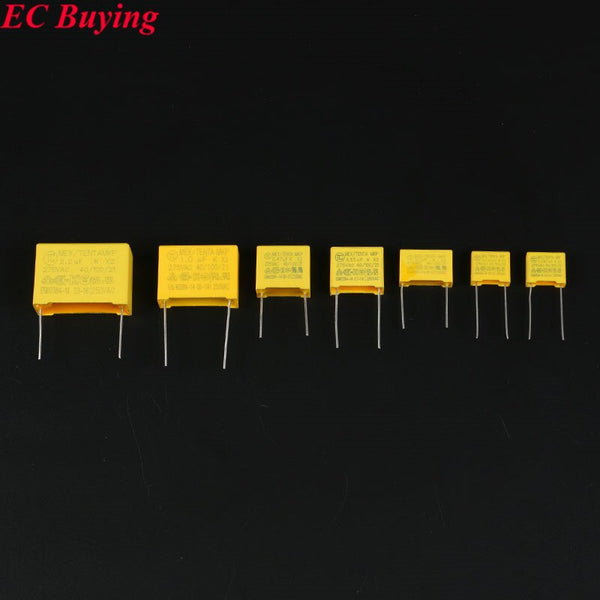 [variant_title] - 10Pcs Safety Capacitor 275VAC 105 1UF 223 0.022UF 225 2.2UF 334 0.33UF 473 0.047UF 474 0.47UF 104 0.1UF Capacitors X2