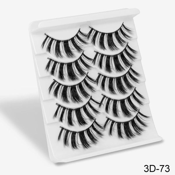 3D-73 - SEXYSHEEP 5Pairs 3D Mink Hair False Eyelashes Natural/Thick Long Eye Lashes Wispy Makeup Beauty Extension Tools