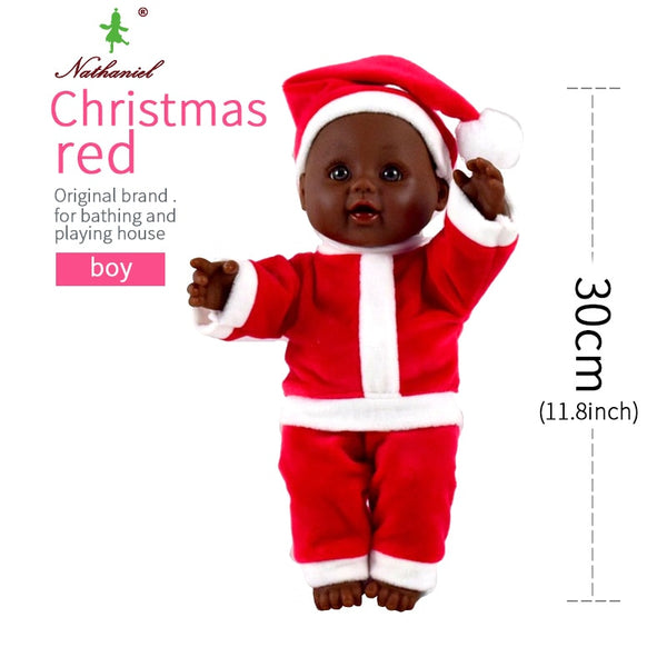 24 - black  baby dolls pop green African! 12inch  lol reborn silicone vinyl 30cm newborn poupee boneca baby soft toy girl kid todder