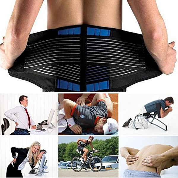 [variant_title] - 1Pcs Adjustable Neoprene Double Pull Lumbar Support Lower Back Belt Brace Pain Relief Band Waist Belt