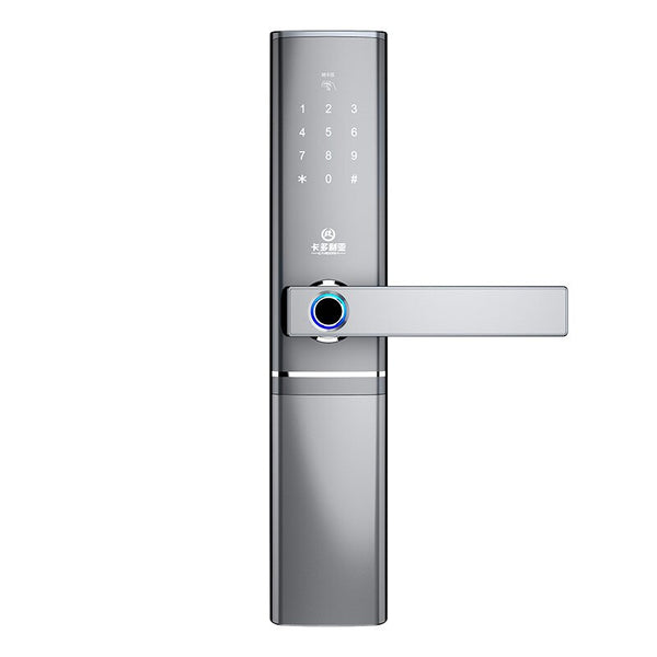 Silver - Smart Fingerprint Door Lock  Security  Intelligent Lock  Biometric Electronic Wifi Door Lock With Bluetooth APP Unlock