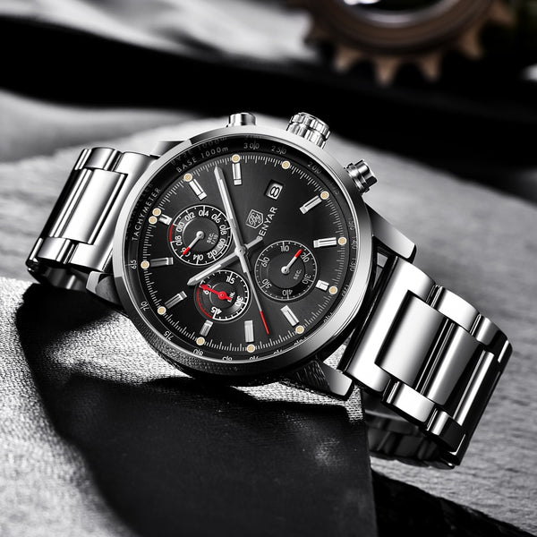 [variant_title] - BENYAR Fashion Chronograph Sport Mens Watches Top Brand Luxury Quartz Watch Reloj Hombre saat Clock Male hour relogio Masculino