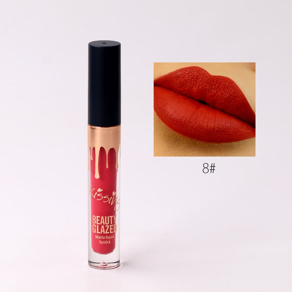 NB5-08 - BEAUTY GLAZED 6 Colors Matte Lipstick Set Waterproof Long Lasting Lip Gloss Nude Velvet Pigment Batom Women Fashion Lip Makeup