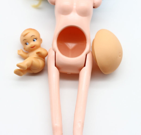 [variant_title] - Big Belly Childing 29cm Doll Girls Play House Toy Pregnancy with a reborn Baby Have a Baby In Her Tummy Real Pregnant Mother