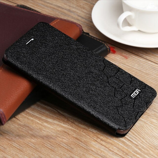 Black / For Redmi Note 4X / Case only - For Xiaomi Redmi Note 5 Case Original MOFI Flip Leather Case For Red Rice Note 4X Hongmi Note 5 Stand Function Note 4 Global