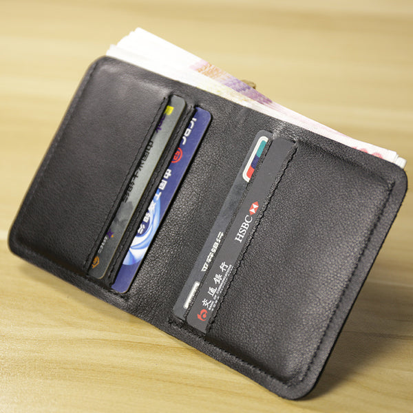 [variant_title] - ALAVCHNV ultra - thin mini wallet male short paragraph leather vertical money wallet soft HYMN1009