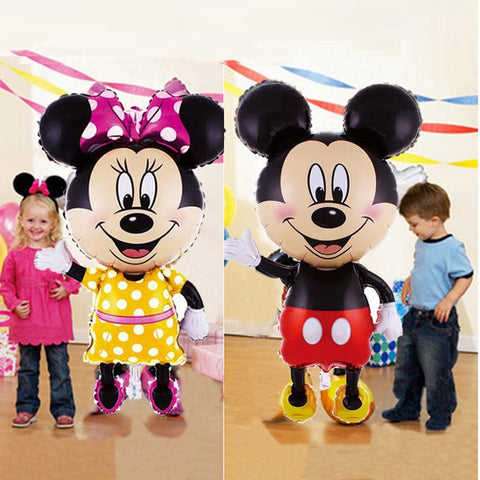 [variant_title] - 112cm Giant Mickey Minnie Mouse Balloon Cartoon Foil Birthday Party Balloon Kids Birthday Party Decorations Classic Toys Gift