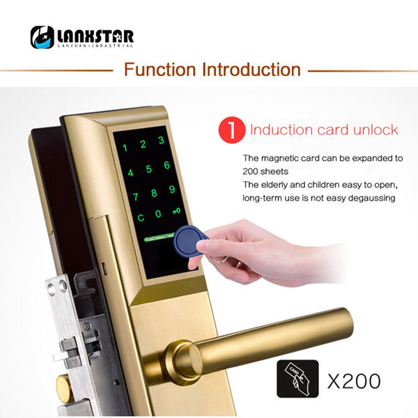 [variant_title] - Mobile phone remote Bluetooth app unlock rental rental apartment short-term security door code lock office home smart lock