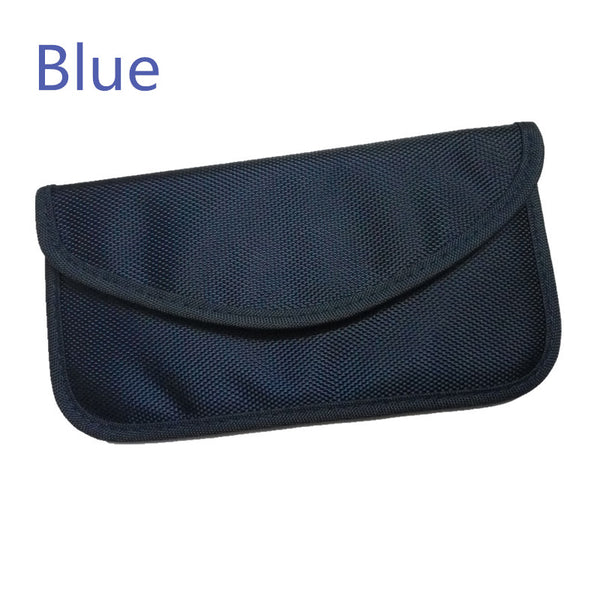 Blue - Cell Phone RF Signal Shield Blocking Jammer Bag Mobile Cellular Pouch Case 6' for Samsung S5 S6 Anti-Degaussing Anti-Radiation