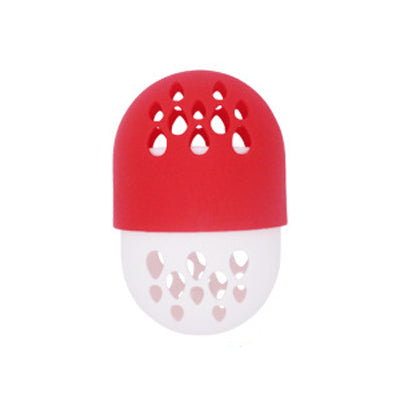 Red - Soft Silicone Powder Puff Drying Holder Egg Stand Beauty Microfiber Sponge Display Rack Blender Container Beauty Accessories