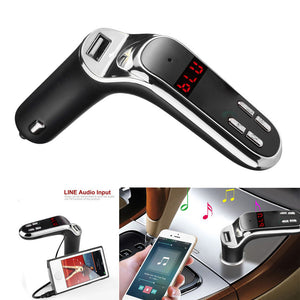 [variant_title] - Bluetooth Car Kit Handsfree FM Transmitter Radio MP3 Player USB Charger and AUX car accessories Accesorios de coche high quality