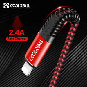 [variant_title] - Coolreall USB Cable for iPhone Xs max Xr X 8 7 6 plus 6s 5 s plus iPad 2.4A Fast Charging Cable Cord Mobile Phone Usb Data Cable