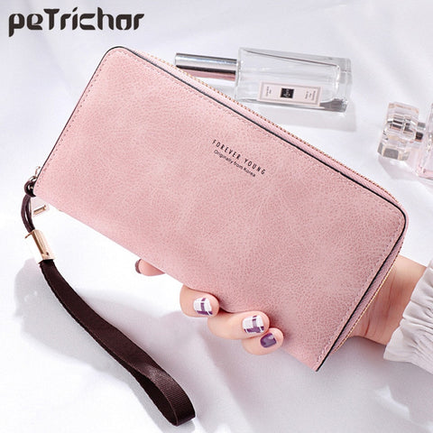 [variant_title] - Brand Designer Wristband Wallets Women Many Departments Clutch Wallet Female Long Large Card Purse Ladies Handbag