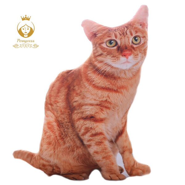 [variant_title] - 1PCS 50CM 3D Simulation Cats Pillow, Cute Cat Washable Plush Stuffed Pillow, Kids Toy, Sofa Pillow, Home Decoration