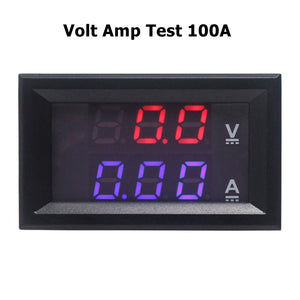 Volt Amp Test 100A - DC 0-100V/10A 50A 100A 500A DC Ammeter Voltmeter Digital LED Red Blue Display Car Amp Volt Meter