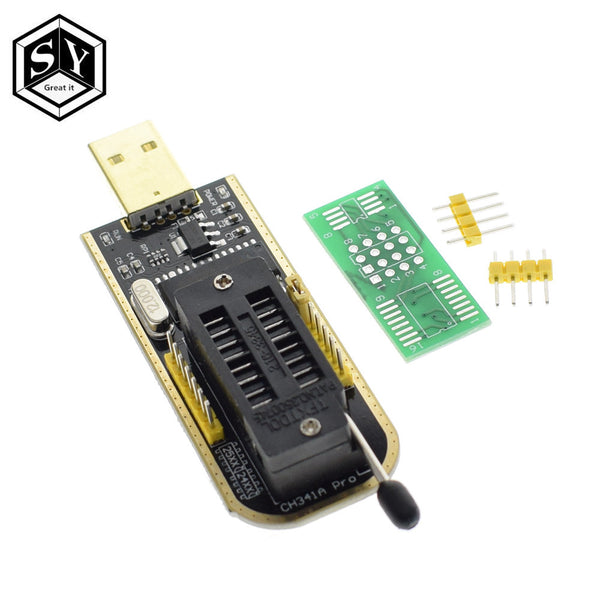 [variant_title] - 1PCS Great IT Smart Electronics CH340 CH340G CH341 CH341A 24 25 Series EEPROM Flash BIOS USB Programmer with Software & Driver