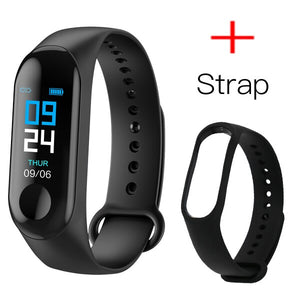 Black Plus Strap - MAFAM Smart Watch Men Women Heart Rate Monitor Blood Pressure Fitness Tracker Smartwatch Sport Smart Clock Watch For IOS Android