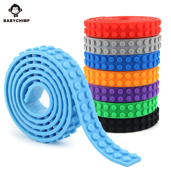 [variant_title] - 100CM 2X115 Dots Building Blocks Tape Strip Base Toy Bendable Flexible Soft Plastic Loops Adhesive Tape Fit Legoed Small Bricks