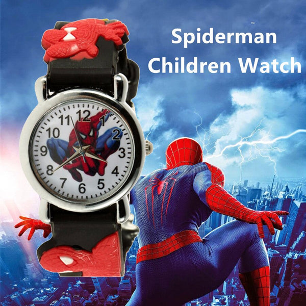 [variant_title] - 3D Spiderman Children's Watches For Boys Girls Clock Kids Watch Superhero Spider Man Silicone Children Watch Baby Birthday Gift