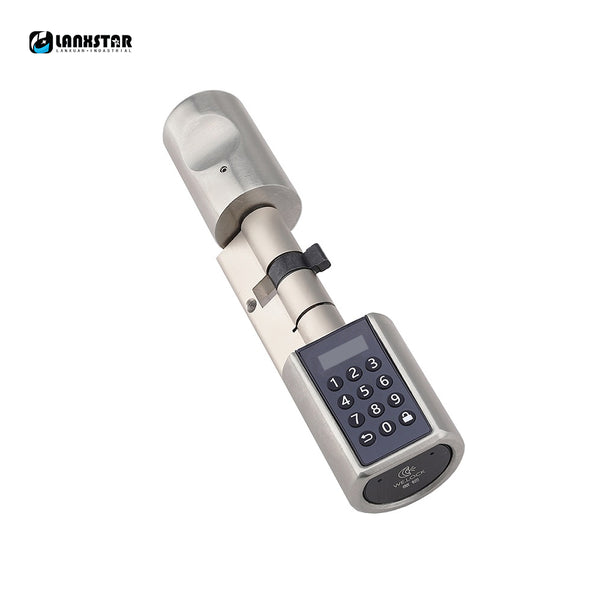 [variant_title] - LANXSTAR Adjustable Smart Electronic Lock Unlock By Password Bluetooth Hardware Lock Keyless EURO Lock Cylinder
