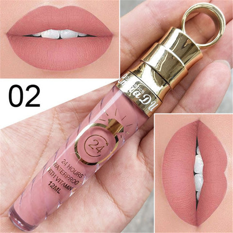 [variant_title] - New!!Make Up Lips Matte Liquid Lipstick Waterproof Long Lasting Sexy Pigment Nude Glitter Style Lip Gloss Beauty Red Lip Tint