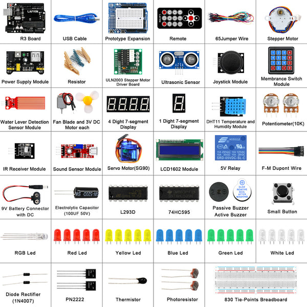 [variant_title] - LAFVIN Super Starter Kit for Arduino for UNO R3 with CD Tutorial