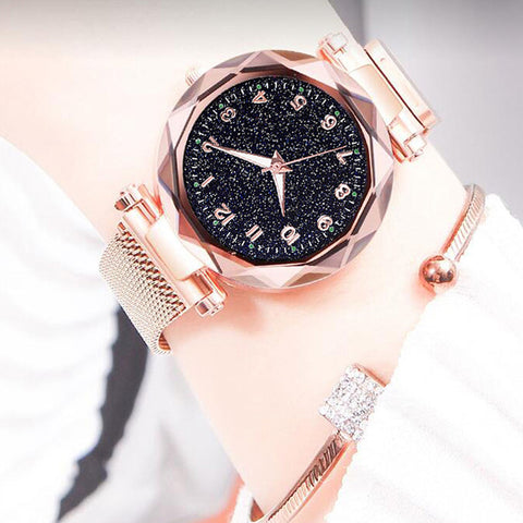 [variant_title] - Luxury Luminous Women Watches Starry Sky Magnetic Female Wristwatch Waterproof Rhinestone Clock relogio feminino montre femme